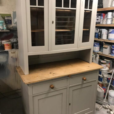 Painted Dresser with Wood Surface